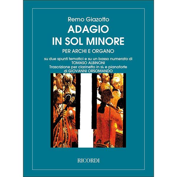 楽譜　ジャゾット／アダージョ ト短調 (アルビノーニのアダージョ) 【Clarinet＆Piano】...