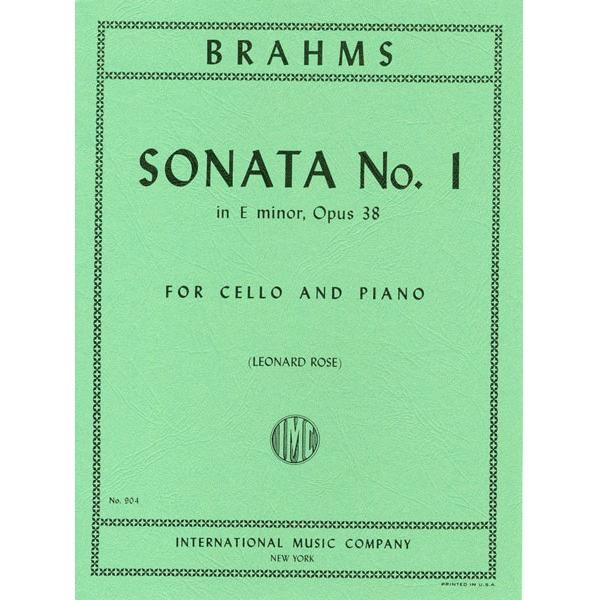 楽譜　ブラームス／チェロ・ソナタ 第1番 ホ短調 Op.38（ローズ編）（輸入楽譜）