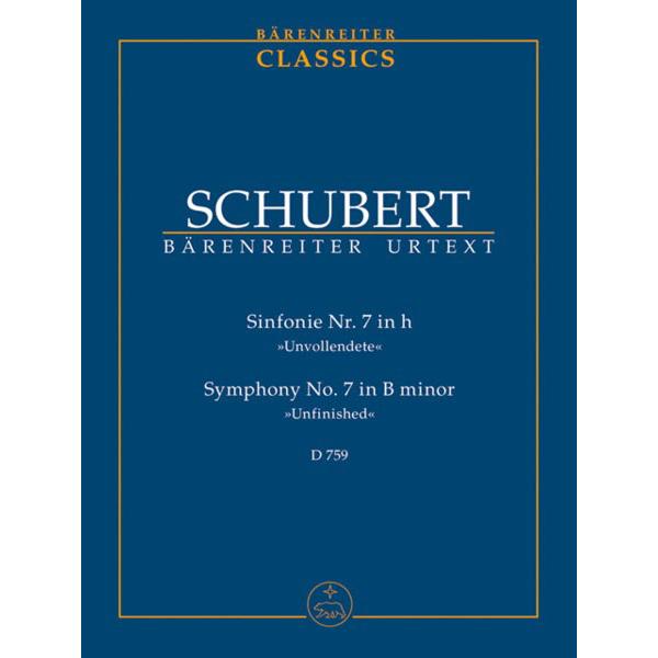 楽譜  シューベルト/交響曲 第7番(旧第8番)ロ短調 D. 759 「未完成」(原典版)(Ader...