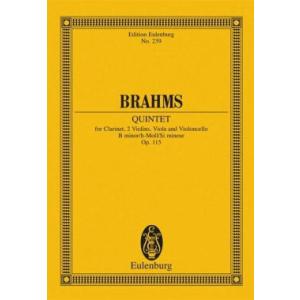 楽譜 ブラームス／クラリネット五重奏曲 ロ短調 作品115 (パート譜 