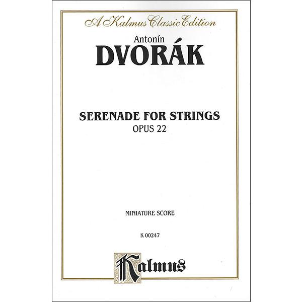 楽譜　ドヴォルザーク／弦楽セレナーデ 作品22(小型スタディスコア／輸入楽譜（T）)