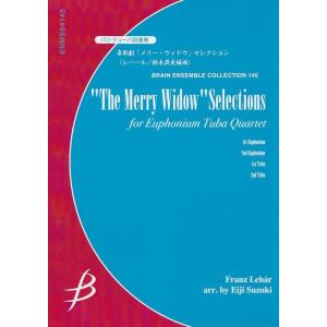 楽譜　レハール(鈴木英史編曲)/喜歌劇「メリー・ウィドウ」セレクション(バリ・テューバ4重奏)(G:...
