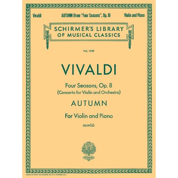 楽譜 【取寄品】【取寄時、納期1週間〜10日】輸入 バイオリンソロ 秋 （「四季」より） （Ｖｉｏｌ...