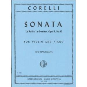 楽譜 GYS00074702 コレルリ : ラ・フォリア Op.5/12/フランチェスカッティ編