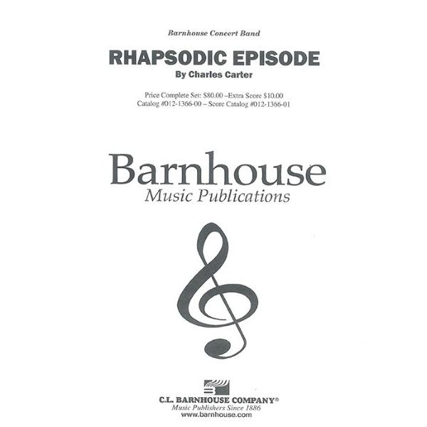 楽譜 【取寄品】ＭＵＮＳ８０４３　輸入　ラプソディック・エピソード（チャールズ・カーター）（スコアの...