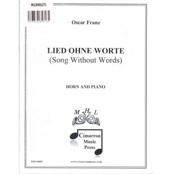 楽譜 【取寄品】ＭＳＯＨＲ６２５　輸入　無言歌（オスカー・フランツ）（ホルン+ピアノ）【LiedOh...
