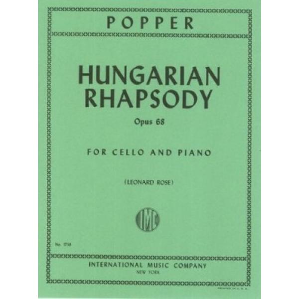 楽譜 【取寄品】ＭＳＯＣＨ７５　輸入　ハンガリー狂詩曲・Op.68（ダーヴィト・ポッパー）（チェロ+...
