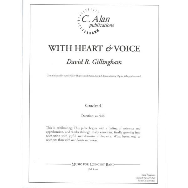 楽譜 【取寄品】ＷＳＣ８０１４　輸入　ウィズ・ハート・アンド・ヴォイス（スコア）《輸入吹奏楽譜》【ネ...