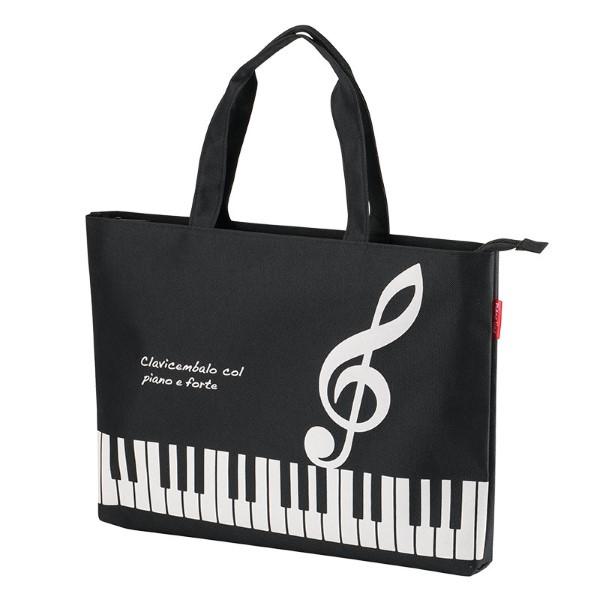 【取寄品】【取寄時、納期1週間〜10日】Ｐｉａｎｏｌｉｎｅ　ファスナー付き撥水コートバッグ（ト音記号...