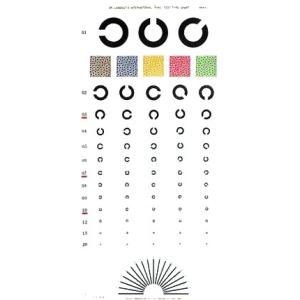 ABCD視力検査表 1枚 大きさ：76(縦)×35(横)cm 検査距離：5m : 学林舎