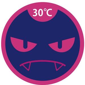 光のまと当て実験用示温シール 5枚 変色温度：30℃