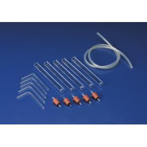 加熱実験用試験管　5本　L字　※使用前にゴム栓とガラス管の組み立てが必要です。