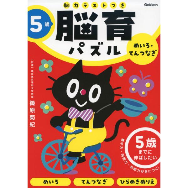 脳育パズル 5歳 めいろ・てんつなぎ