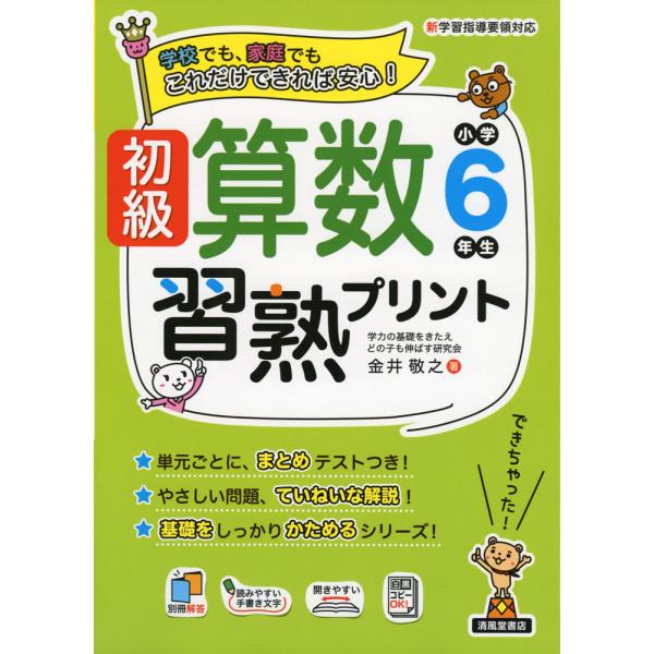 初級 算数習熟プリント 小学6年生