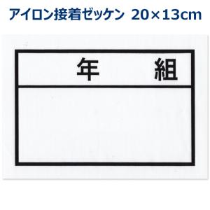 年組 ゼッケン アイロン接着 ネーム布 20×13センチ 小学校/中学校/高校