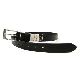 カンコー学生服 伸縮バックルの牛革学生ベルト 黒 30ミリ幅