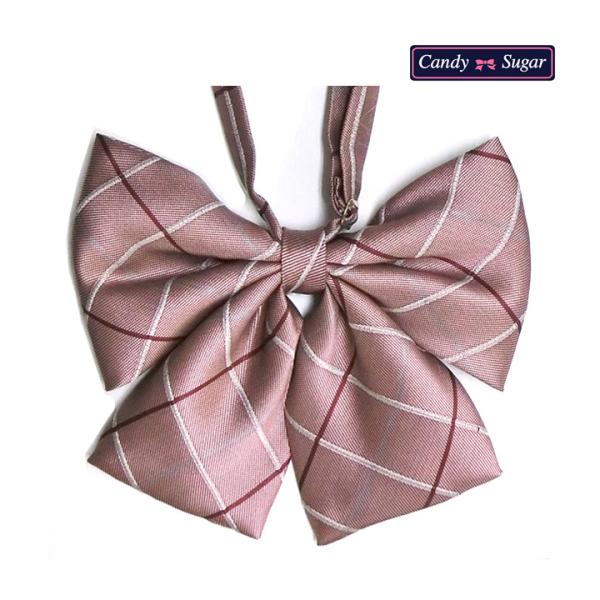 スクールリボン ピンクチェック 巾13 CandySugarキャンディシュガー R80H3