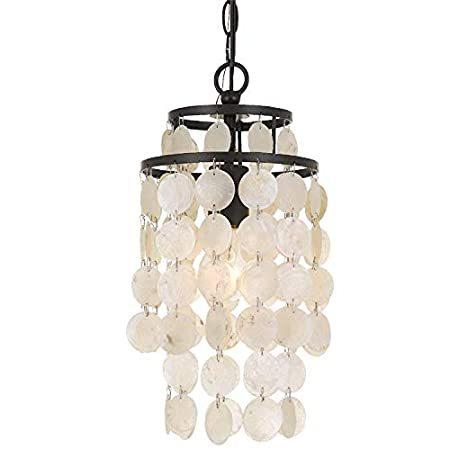 Crystorama Brielle Capiz Shell ライトブロンズミニシャンデリア