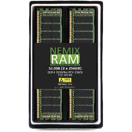 512GBキット2x256GB DDR4-3200 PC4-25600 ECC Nemix RAMに...