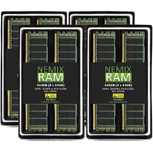 NEMIX RAM 512GB (8x64GB) DDR4-3200 PC4-25600 ECC RDIMM レジスタードサーバーメモリアップグレード Dell PowerEdge R6515ラックサーバー対応｜galaxy-usa