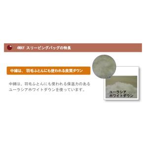 寝具メーカーが作った寝袋 羽毛の寝袋 4way...の詳細画像4