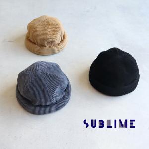 SUBLIME 帽子 サブライム コーデュロイロールワッチ SB233-0101 CORDUROY ROLL WT キャップ レディース メンズ ユニセックス｜galette-store