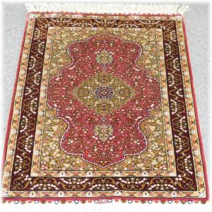 中国シルク段通 シルク絨毯 最高級 260段 ロングの玄関マット