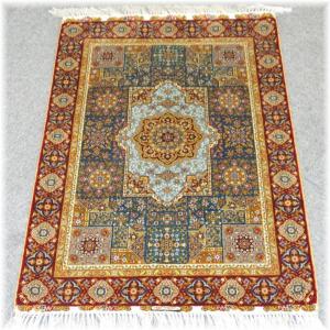 中国シルク段通 シルク絨毯 最高級 260段 ロングの玄関マット