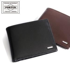 ポーター シーン ウォレット 110-02928 吉田カバン PORTER SHEEN WALLET 二つ折り財布 二つ折り 財布 小銭入れなし ブランド 小さい 本革 薄い 黒 カード 日本製