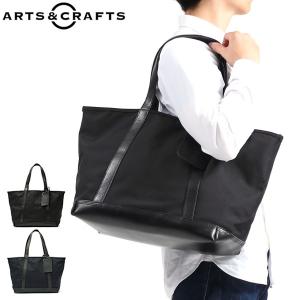 アーツアンドクラフツ トートバッグ ARTS&amp;CRAFTS バッグ BLACK NYLON BASIC ZIP TOP TOTE トート ファスナー A4 本革 メンズ レディース