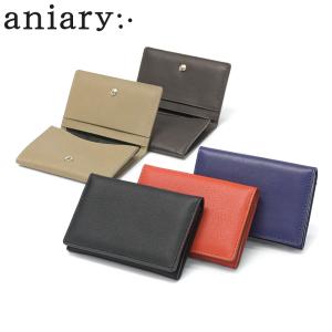 aniary（アニアリ） カードケース 名刺入れ メンズ ウェーブレザー