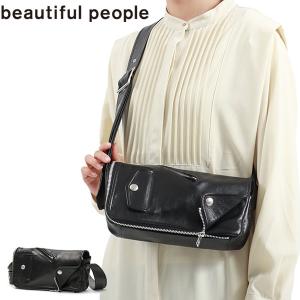 ビューティフルピープル ショルダーバッグ beautiful people ライダース フラップ ショルダー バッグ 本革 レディース 611907｜galleria-onlineshop