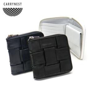 キャリーネスト 財布 CARRYNEST ラウンドファスナー 二つ折り 小銭入れ カード ミニ 小さい 革 防水 ブランド 日本製 メンズ レディース E ID NEST｜galleria-onlineshop