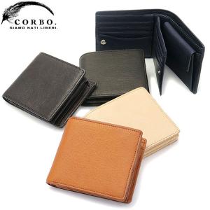 選べるWノベルティ コルボ CORBO 財布 二つ折り財布 レザー GOAT ゴート メンズ corbo. 1LJ-1301｜galleria-onlineshop