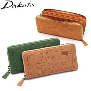 最大53%★6/21迄 ダコタ小物+選べるノベルティ付 ダコタ 長財布 Dakota 財布 ラウンドファスナー アニマーレ 小銭入れ レディース 革 動物 0030192 爆買