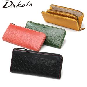 ダコタ小物+選べるノベルティ付 ダコタ 長財布 Dakota リリーヴォ L字ファスナー長財布 財布 小銭入れ 本革 革 牛革 花柄 レディース 0030654 爆買
