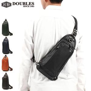 最大51%★4/22〜 ダブルス ボディバッグ メンズ 本革 革 牛革 DOUBLES ブランド 小さめ 斜めがけ 軽量 おしゃれ 黒 シンプル ワンショルダー VJR-7240