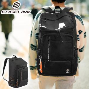 エッジリンク リュック メンズ レディース 大容量 通学 黒 EDGELINK ストリート ブランド 撥水 軽い 39L A3 PC収納 15.6inch 学生 60143｜galleria-onlineshop