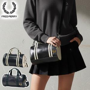 最大50%★8/5限定 フレッドペリー ショルダーバッグ メンズ レディース 斜めがけバッグ FRED PERRY 小さめ ボストン 2WAY 3L Classic Mini Barrel Bag L9256
