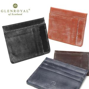 3カ月保証 グレンロイヤル カードケース GLENROYAL 財布 ブライドルレザー CARD CASE WITH NOTE 本革 薄型 財布 スリム メンズ 03-5935