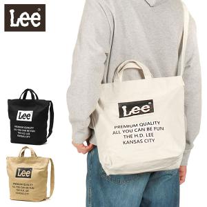最大42%★6/17限定 Lee ショルダーバッグ メンズ レディース A4 リー 斜めがけ 軽量 トートバッグ キャンバス ファスナー付き 2WAY KANSAS 320-800