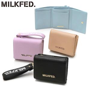 ミルクフェド 財布 MILKFED. SOLID COLOR TRI-FOLD WALLET 三つ折り財布 ミニ財布 コンパクト 小銭入れ 軽い レディース 103224054013