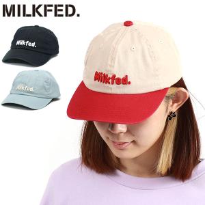 最大40%★4/21限定 ミルクフェド キャップ レディース MILKFED. ブランド 浅め 帽子 ベースボールキャップ コットン ロゴ 刺繍 手洗い可 レトロ 103241051002｜galleria-onlineshop