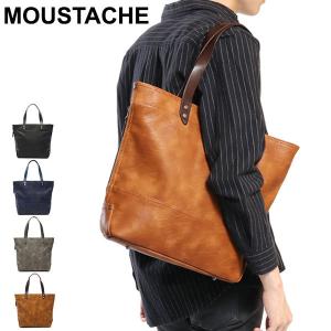 ムスタッシュ トートバッグ MOUSTACHE ファスナー付き A4 縦型 ビジネス 通勤 通学 メンズ レディース VYE-4807