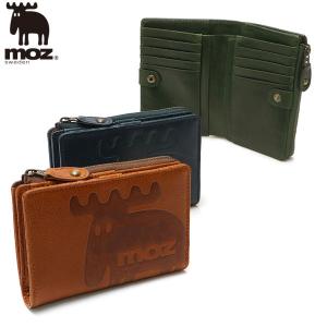 moz モズ ミニ財布 レディース ラウンド 本革 大容量 小さい財布 ケース じゃばら ラウンドジップ コンパクトウォレット 旅財布 仕切多い マチあり3室 YKK irregular イレギュラー Elk エルク 型押し 使いやすい 北欧 牛革 経年変化 スウェーデン sweden ヘラジカ moz（モズ） ミニ財布 レディース ラウンド 本革 小さい財布 コイン