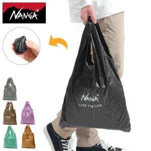 【メール便で送料無料】ナンガ エコバッグ NANGA POCKETABLE ECO BAG(LIVE THE LIFE) 買い物バッグ 折りたたみ ミニ パッカブル メンズ