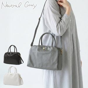 最大51%★5/11迄 ニュートラルグレイ トートバッグ レディース ファスナー付き Neutral Gray 軽量 小さめ 2WAY A5 日本製 斜め掛け 革 ハスキー 6026-745の商品画像