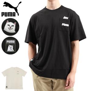 最大41%★5/12限定 プーマ Tシャツ メンズ レディース 半袖 PUMA ブランド 大きめ 大人 黒 白 綿 オーバーサイズ PUMA × RIPNDIP リップンディップ 622195｜galleria-onlineshop