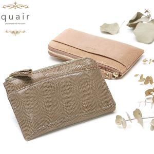 最大42%★6/17限定 レビューでQUO クアー 財布 quair L字ファスナー leo レオ 小銭入れ レディース ブランド 本革 革 小さめ 大人可愛い おしゃれ Q214-1020