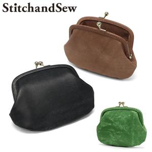 StitchandSew（ステッチアンドソー） 小さながま口のお財布 ブラック